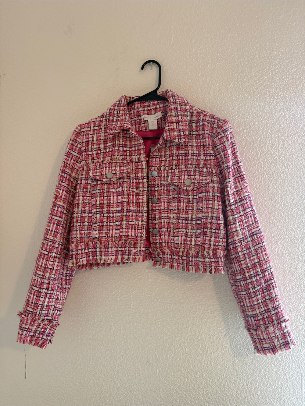 House of Harlow 1960 Pink & White Tweed Blazer and Skirt Set - Picture 7 of 8